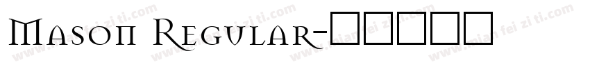 Mason Regular字体转换
